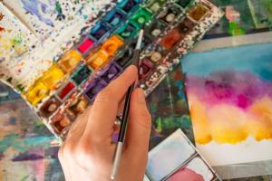 Person painting